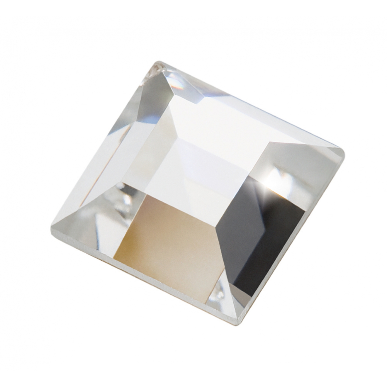 Preciosa Square 4x4mm crystal 48 Stück ohne Kleber